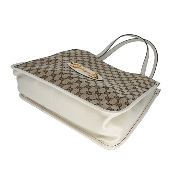 Gucci Horsebit 1955 Original GG Canvas & Leather Medium Tote Bag - Picture 4 of 11